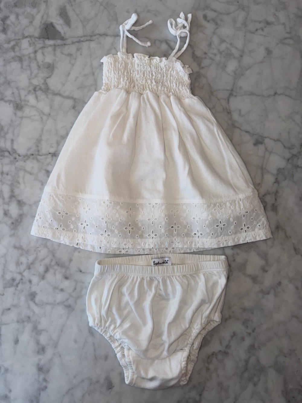 SPLENDID BABY DRESS WITH BLOOMER 6/12M